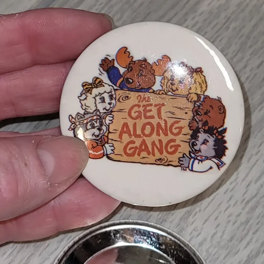 Vintage 80s Get A Long Gang Membership Buttons Pins Lot Of 12